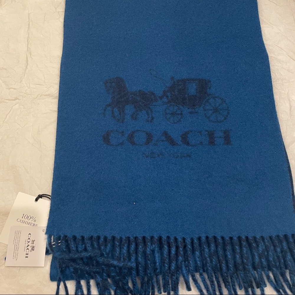 Coach Signature Cashmere Scarf - Picture 3 of 6